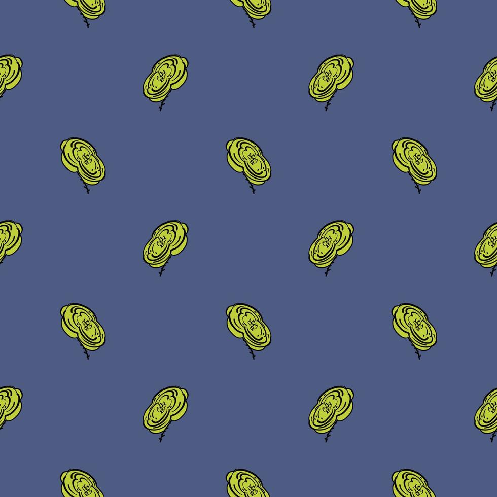 Yellow rose,seamless pattern on purple background. vector