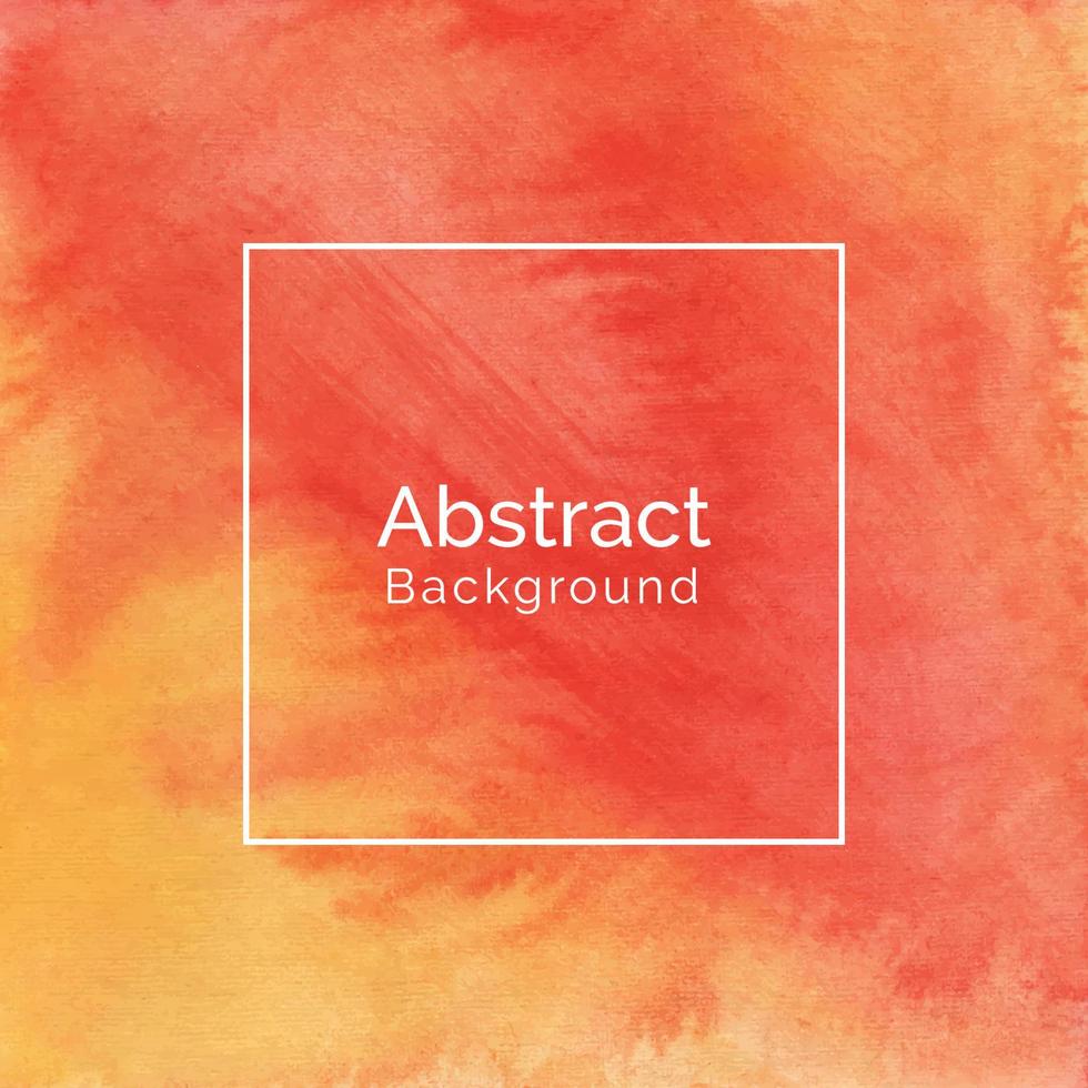 Red and yellow watercolor texture background effect vector