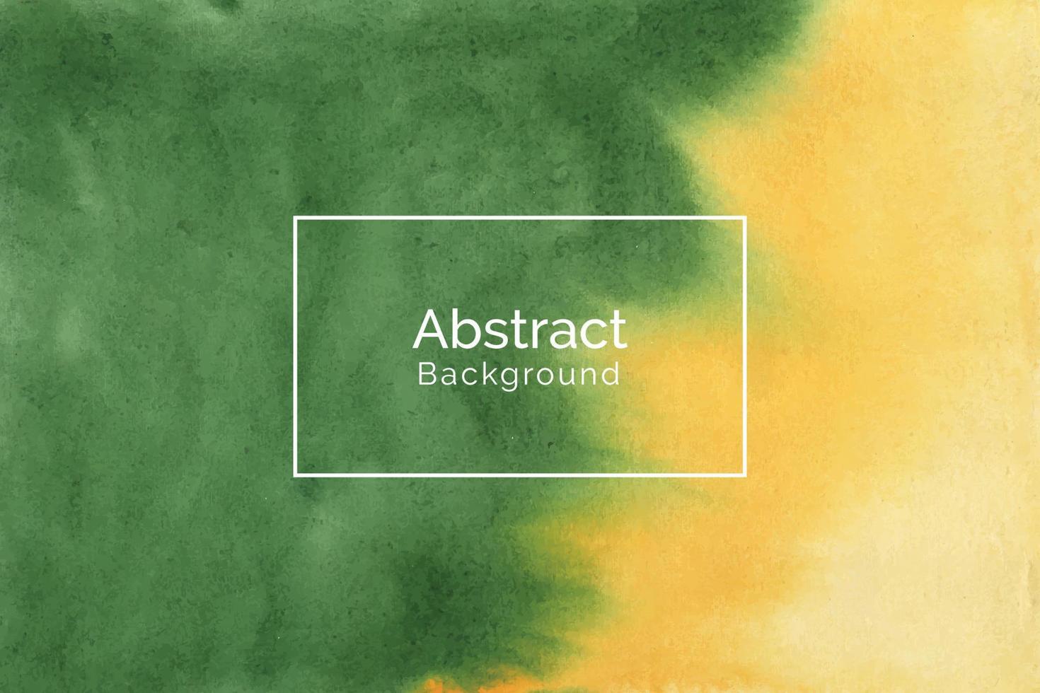 Hand painted green and yellow watercolor texture background vector