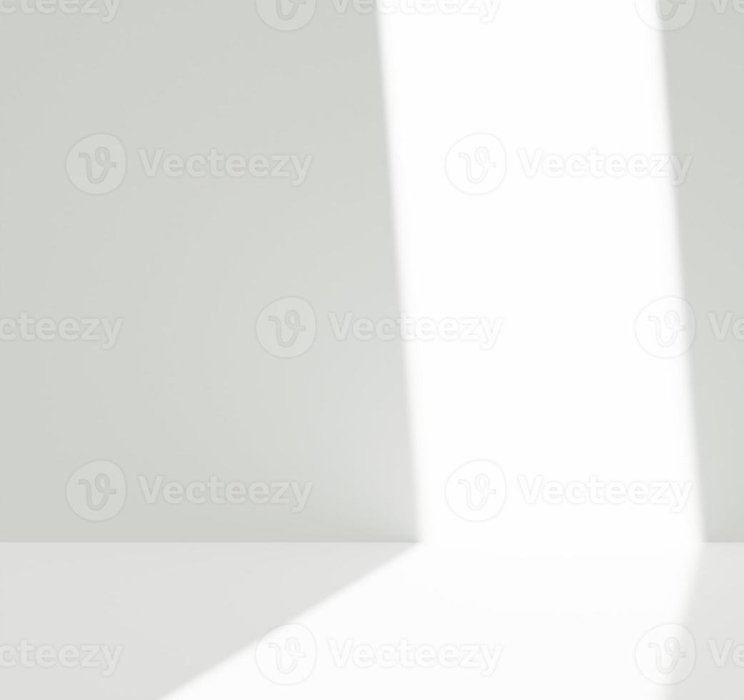 3D Empty studio room background with light from window for display product photo