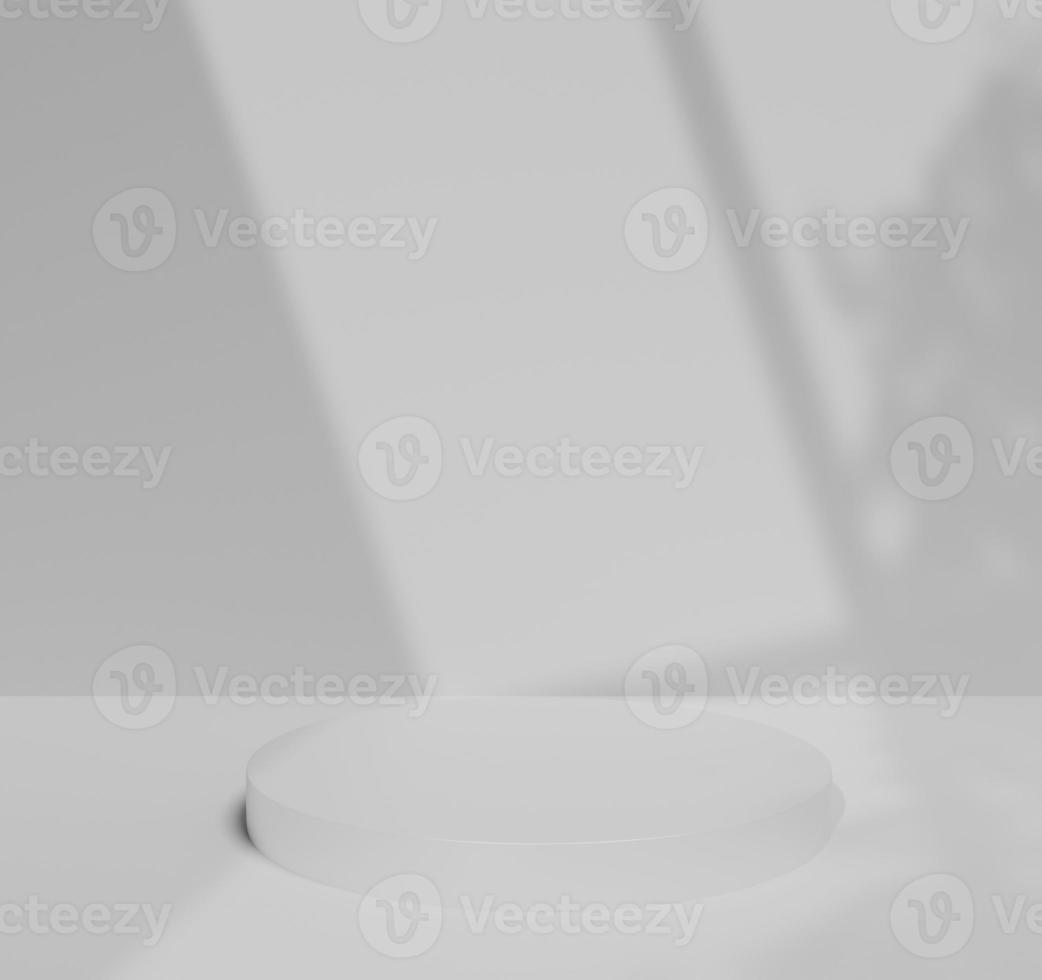 3D rendering product display podium with shadows of window f photo