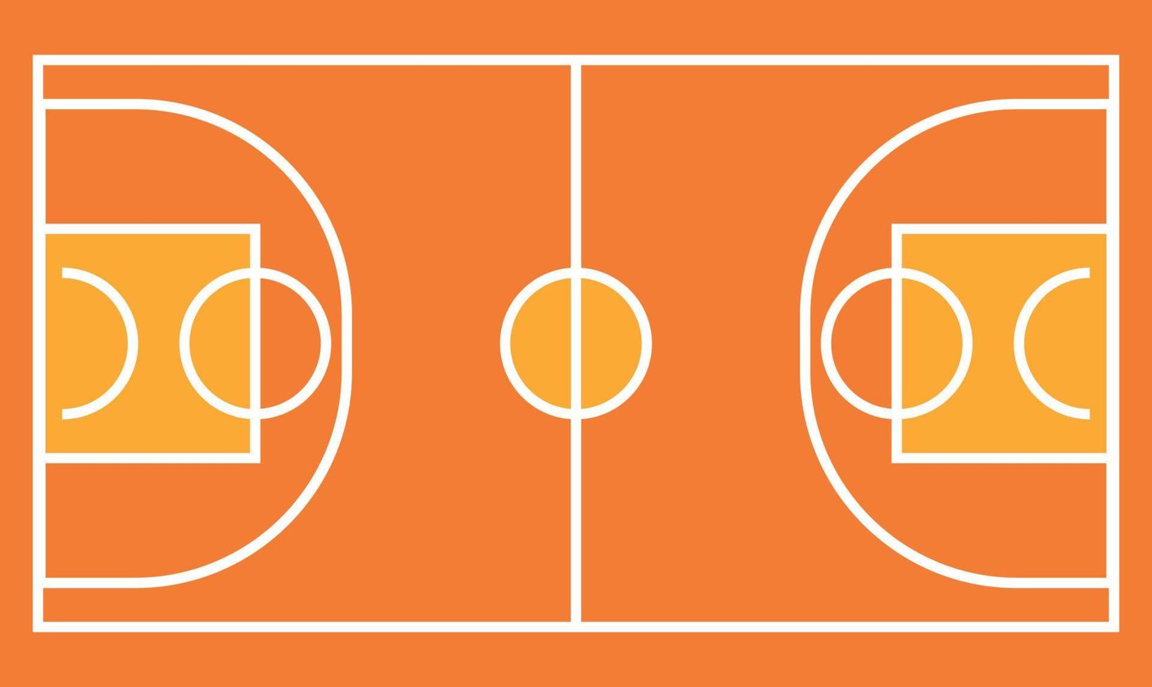 diseño de vector de cancha de baloncesto