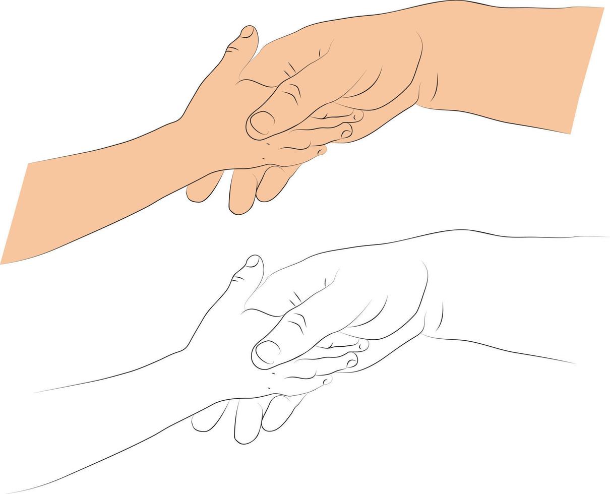 Hand to hand vector