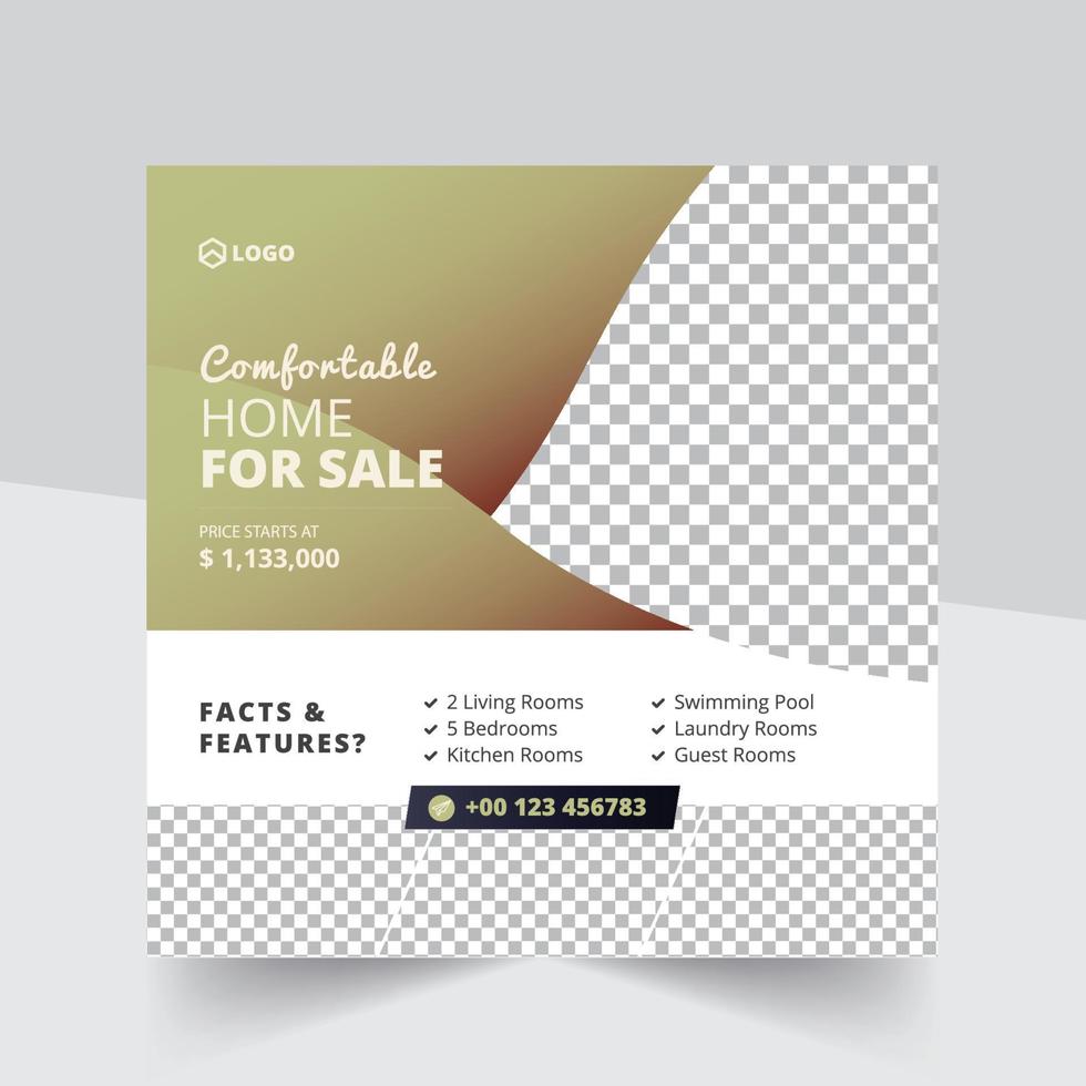 Real Estate House Sale Social Media Post And Web Banner vector