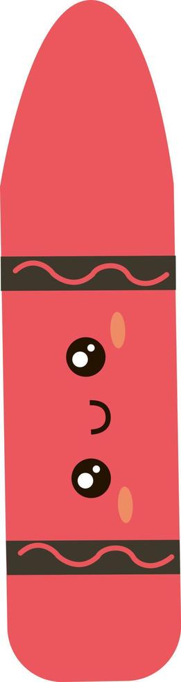 Happy pencil, illustration, vector on white background.