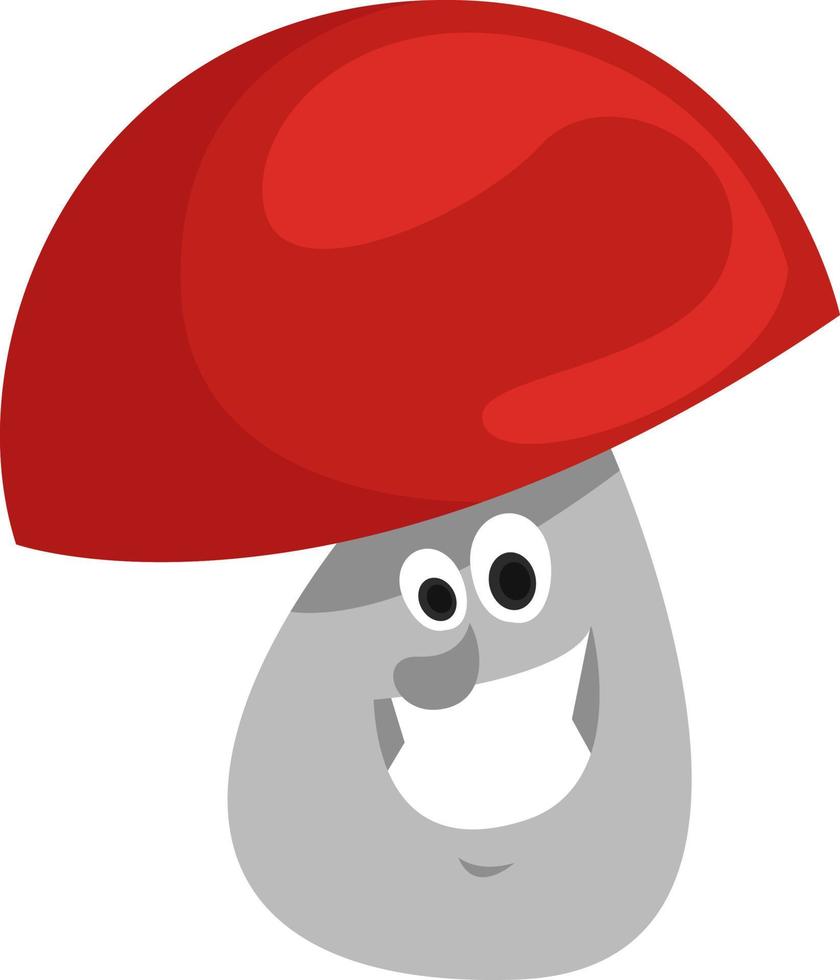 Red mushroom, illustration, vector on white background