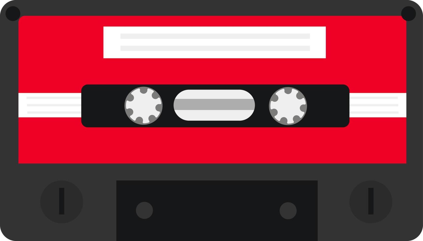 Audio tape,illustration, vector on white background.