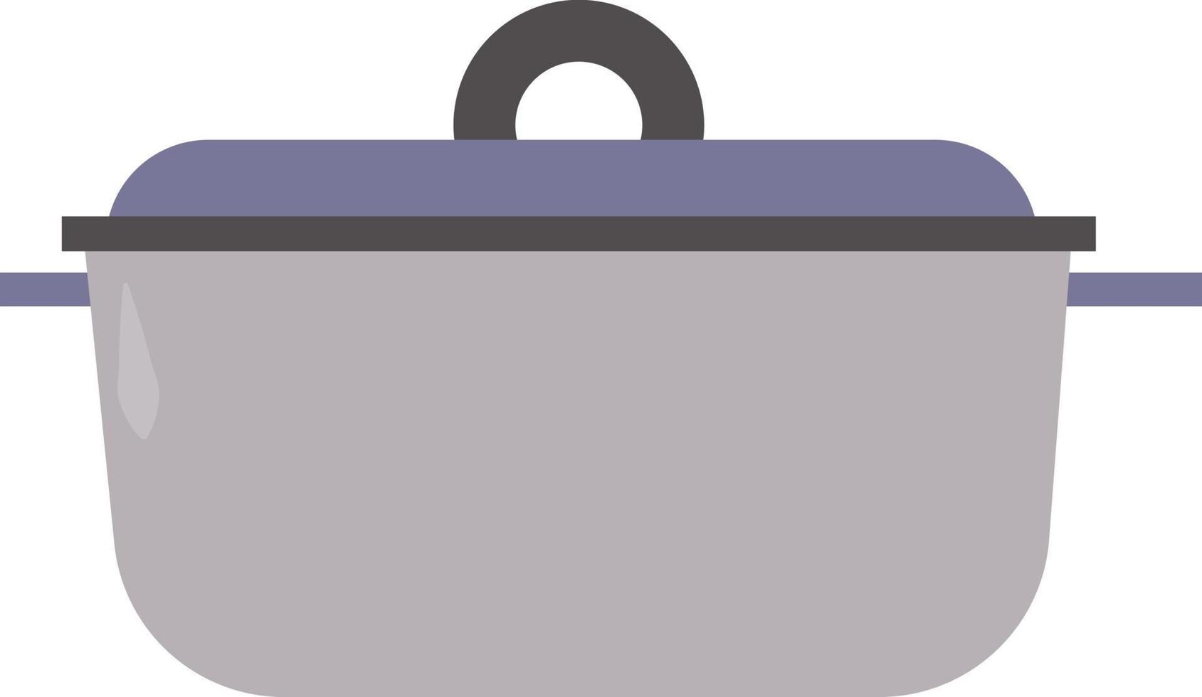 Crock pot, illustration, vector on white background.