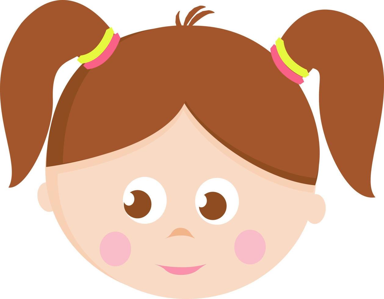 Little girl, illustration, vector on white background.