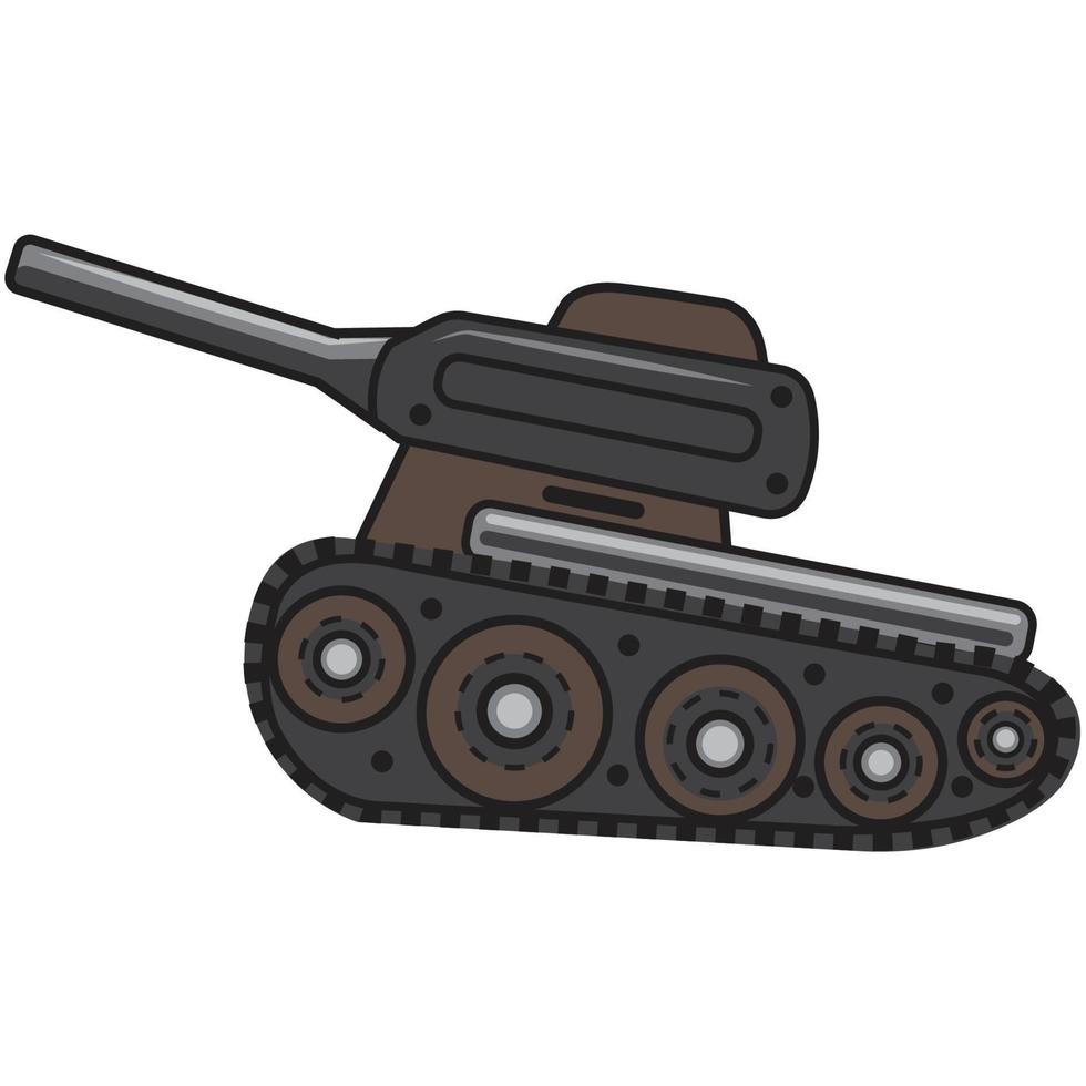 ilustración de tanque de batalla vector