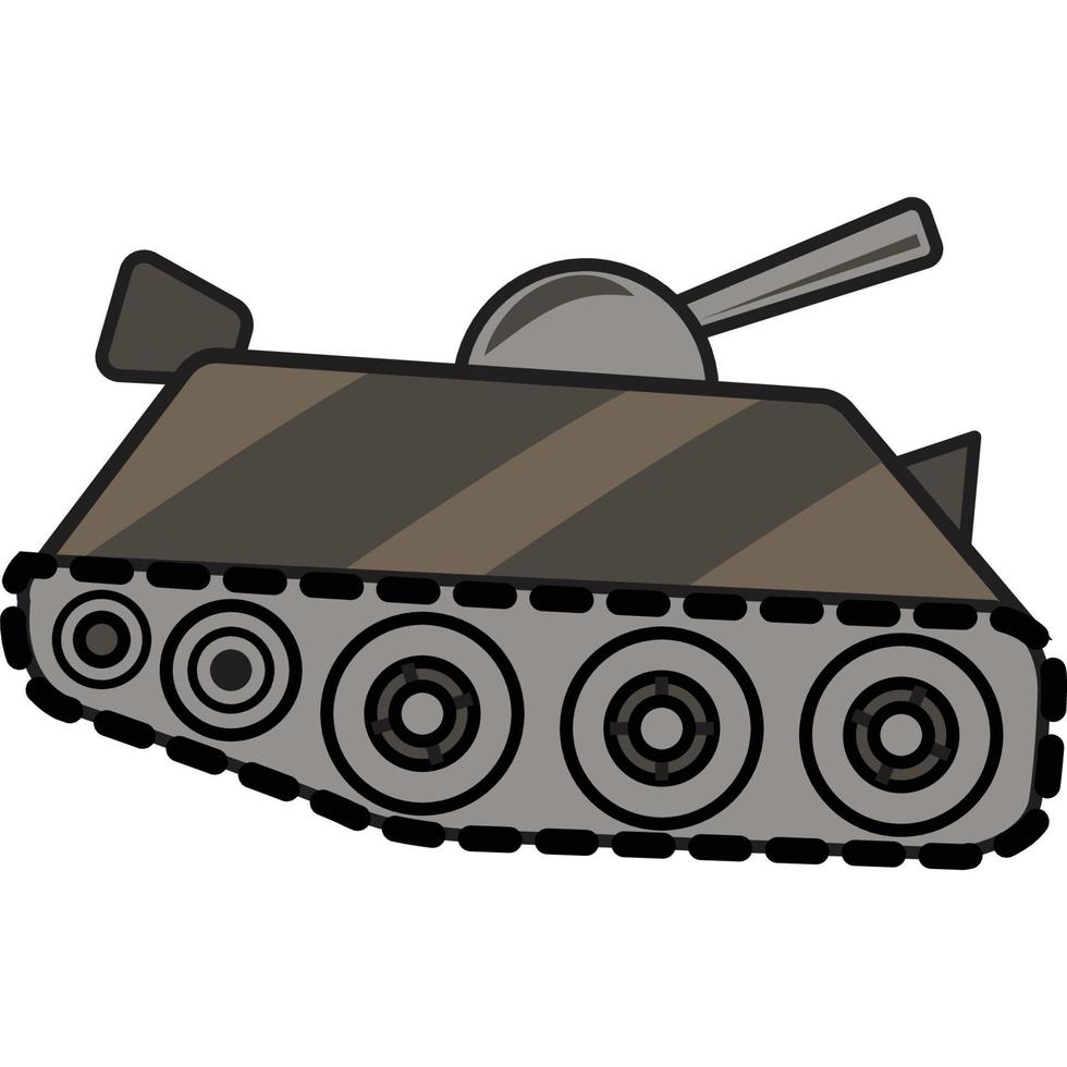 ilustración de tanque de batalla vector