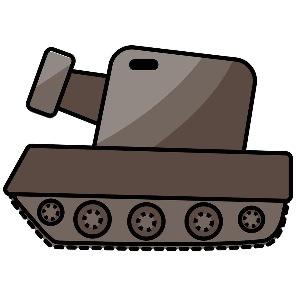 ilustración de tanque de batalla vector