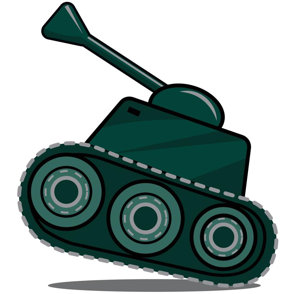 ilustración de tanque de batalla vector