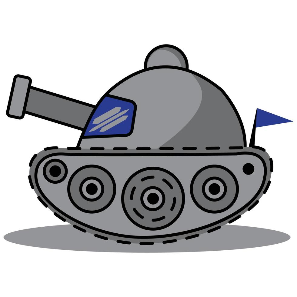 ilustración de tanque de batalla vector