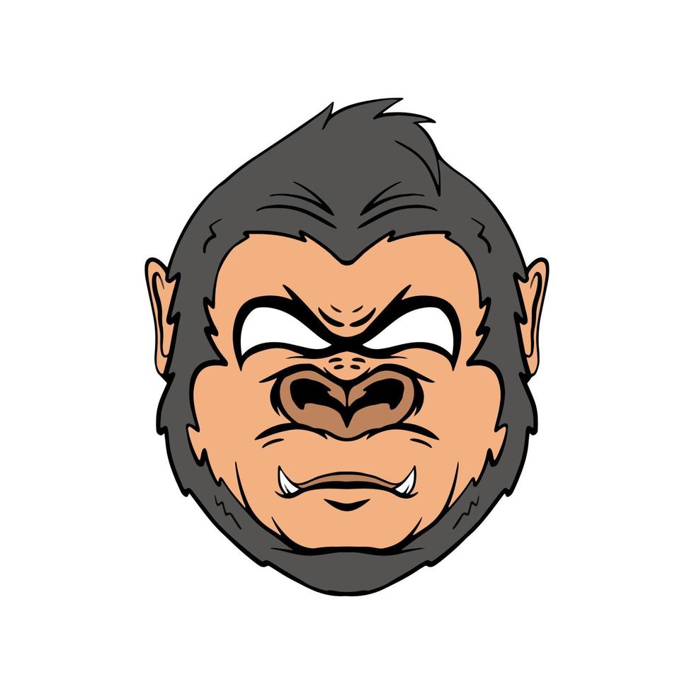 head monkey illustration vector