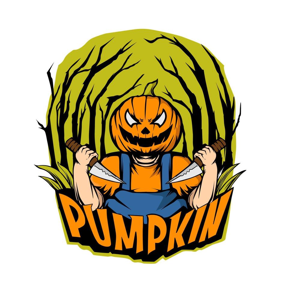 pumkin mascot isolated white background vector