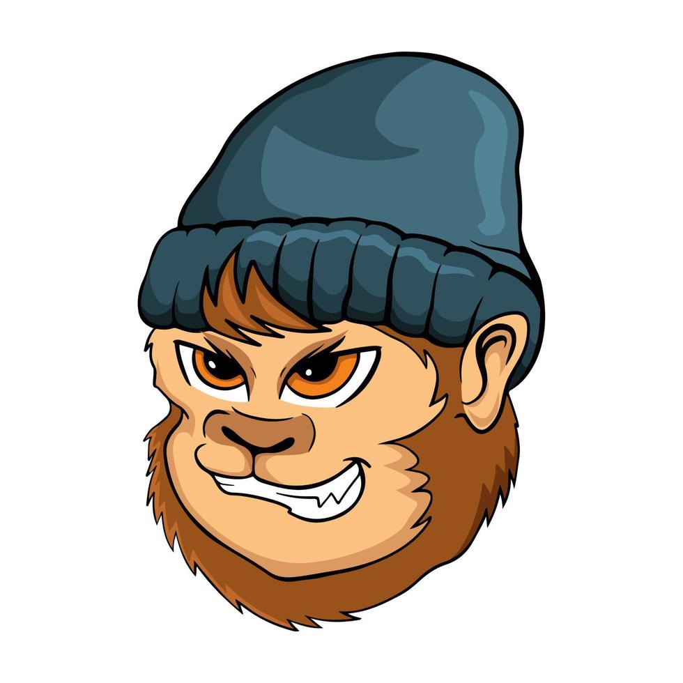 head monkey illustration vector