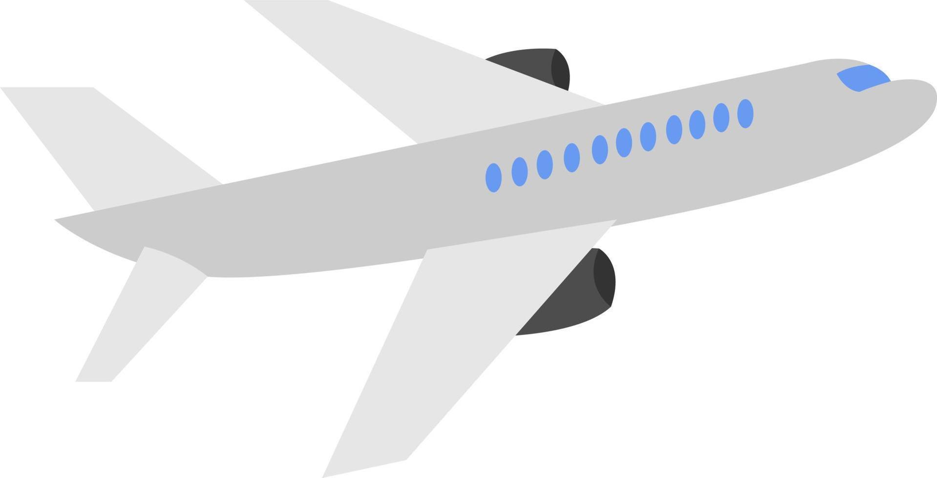 Passenger plane, illustration, vector on white background.
