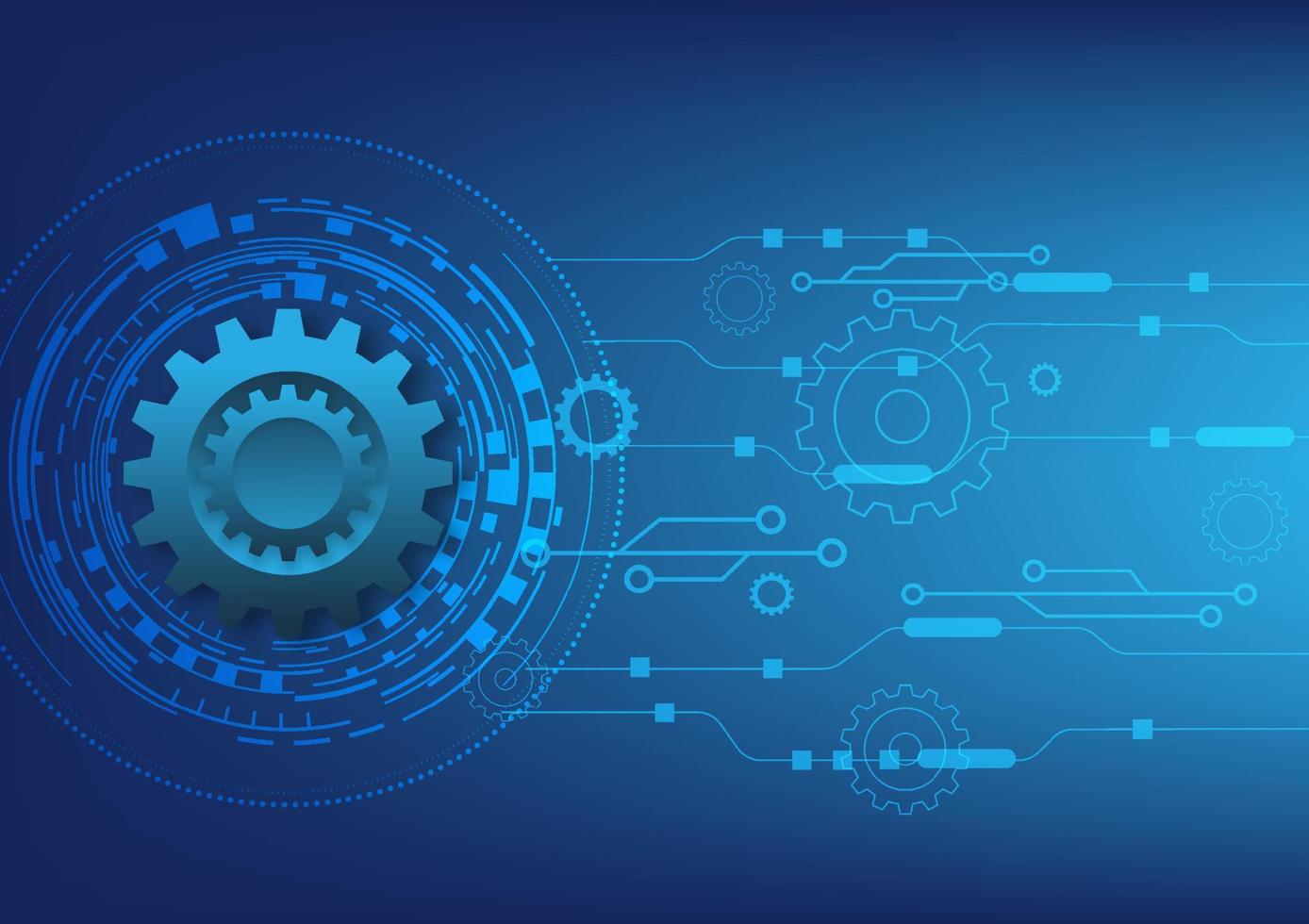 Abstract gear wheels futuristic technology  background. Vector illustration.