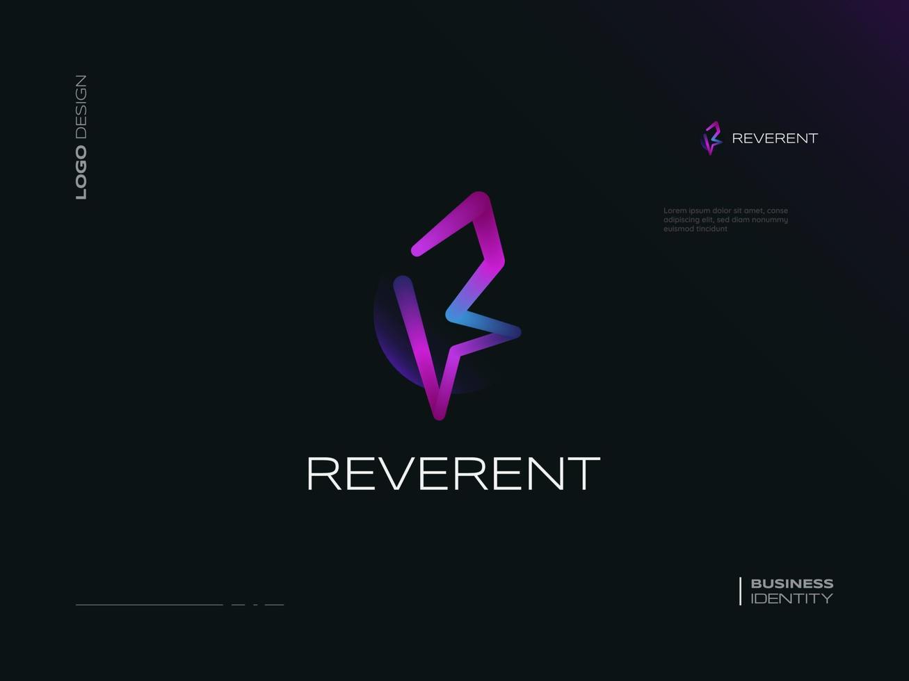 Modern and Futuristic Letter R Logo Design in Colorful Gradient Style. Suitable for Business and Technology Logo vector