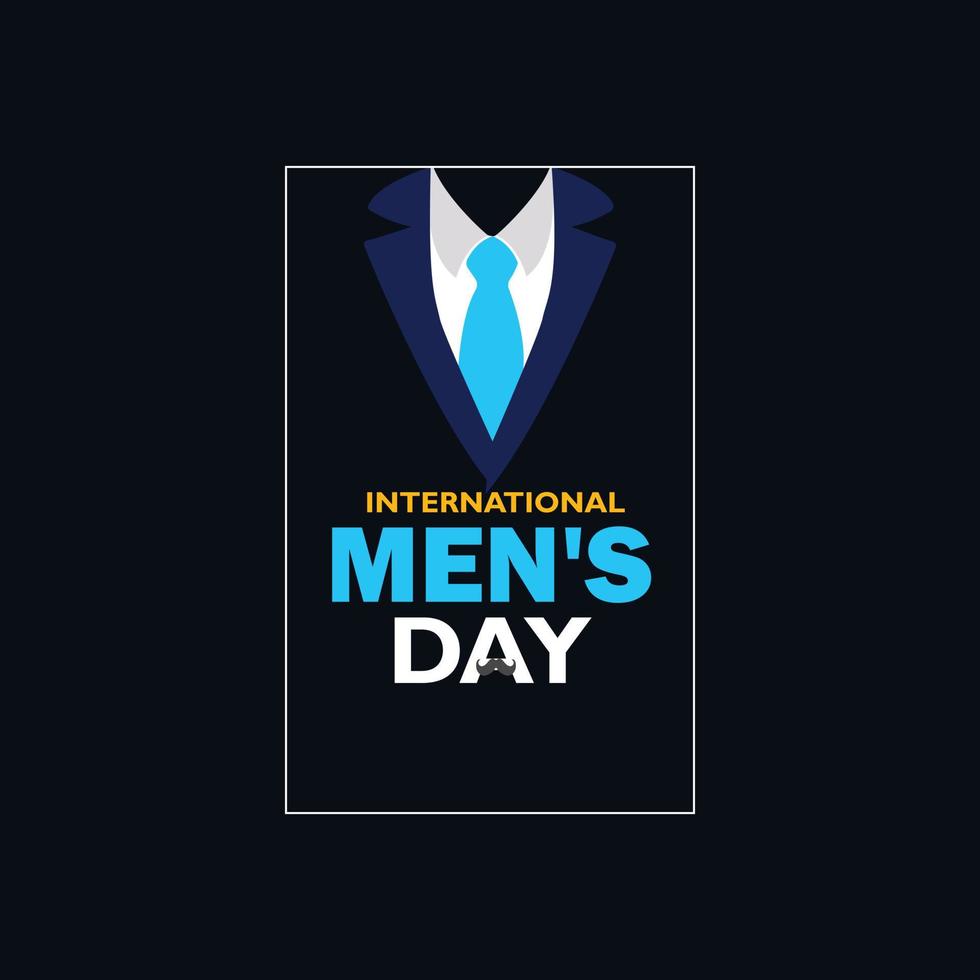 International Men's Day. November 19. For a poster or banner and greeting card. Vector illustration.