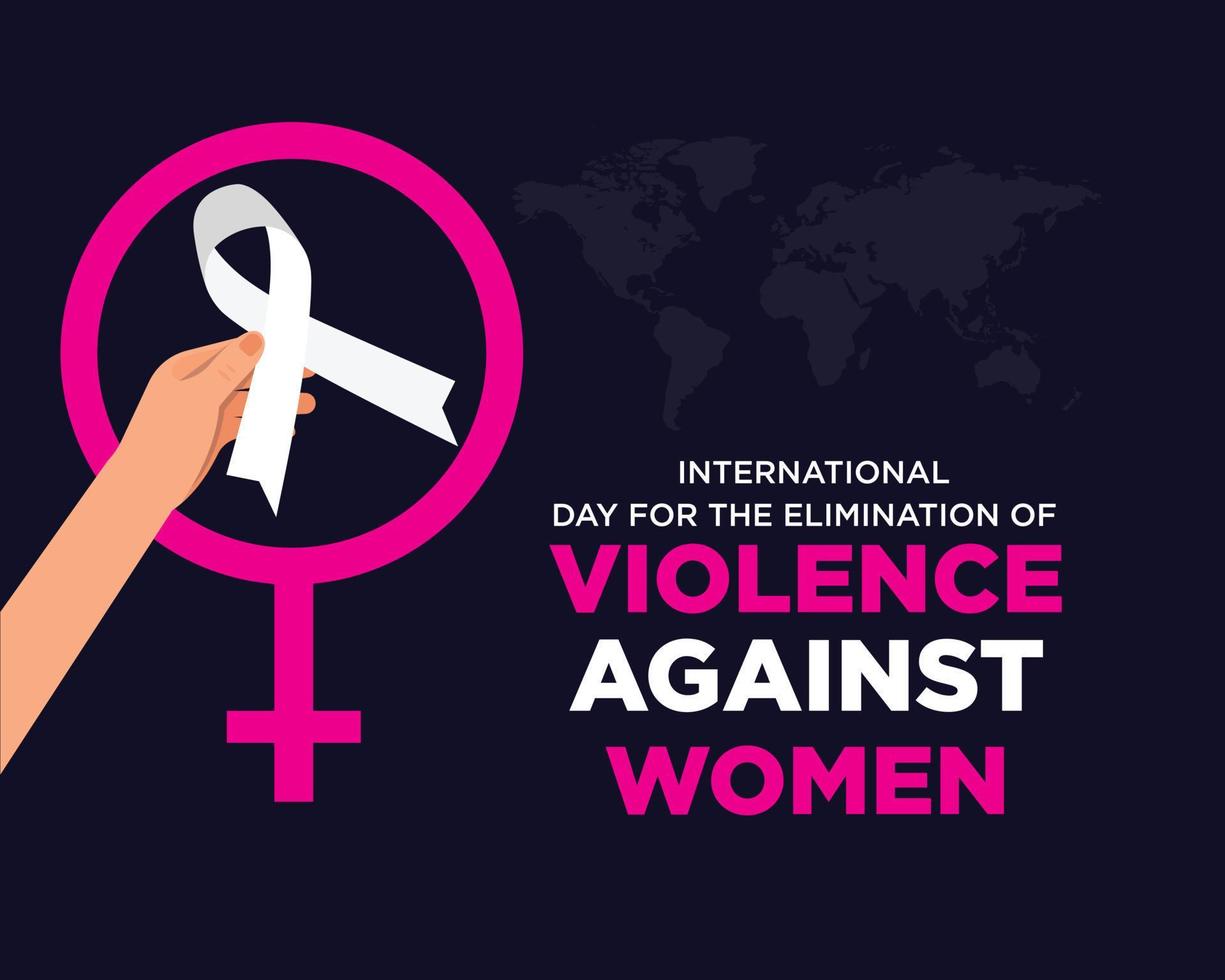 International Day for the Elimination of Violence Against Women concept. November 25. Template for background, banner, card, poster with text inscription. Vector Illustration.