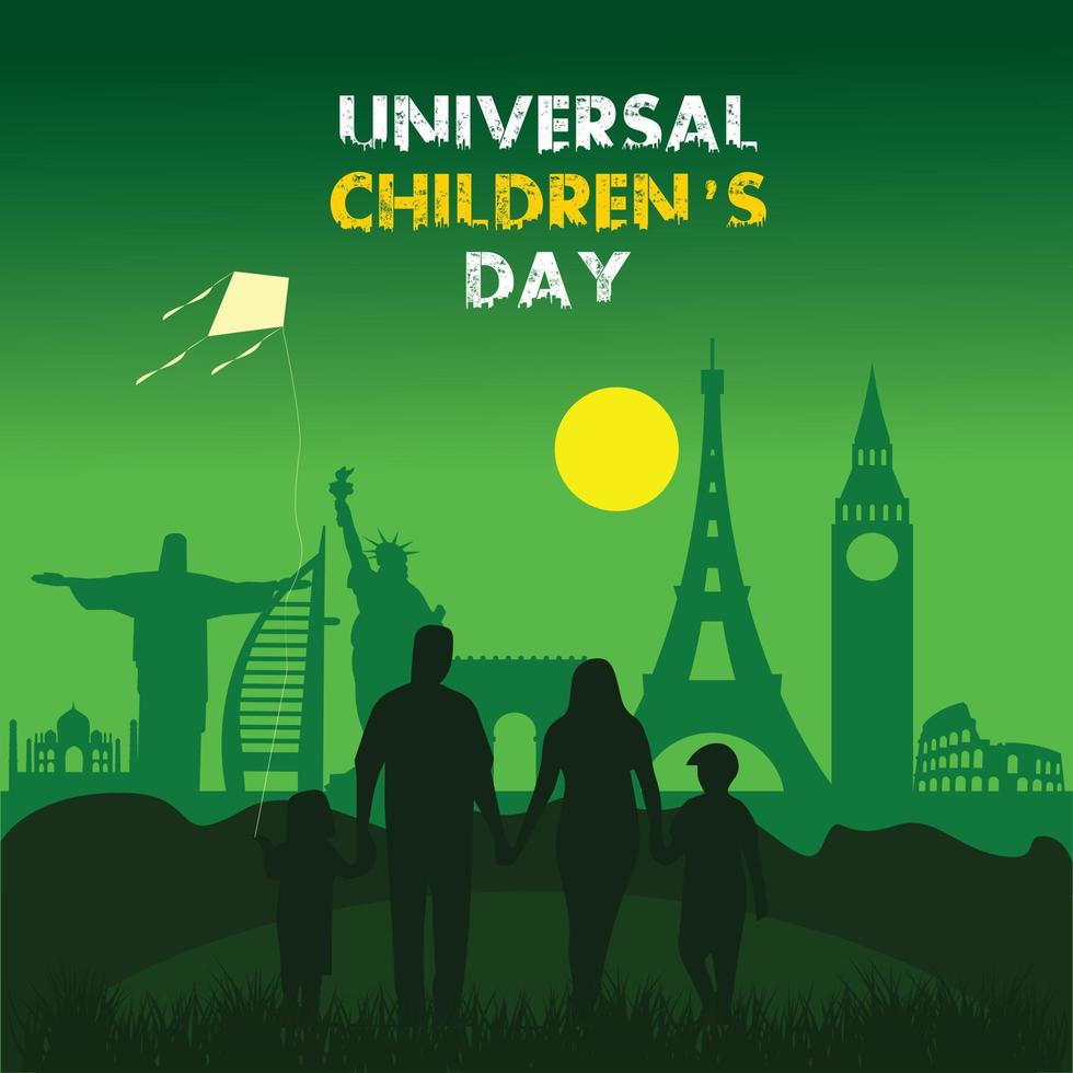 Universal Children's Day. November 20.  vector Illustration.