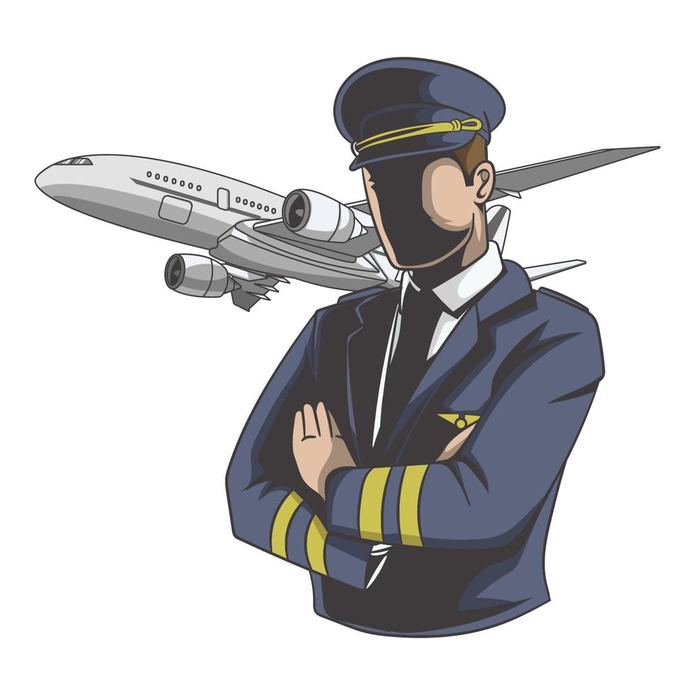 Pilot vector illustration