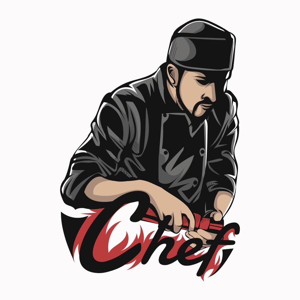 chef, vector, ilustración vector