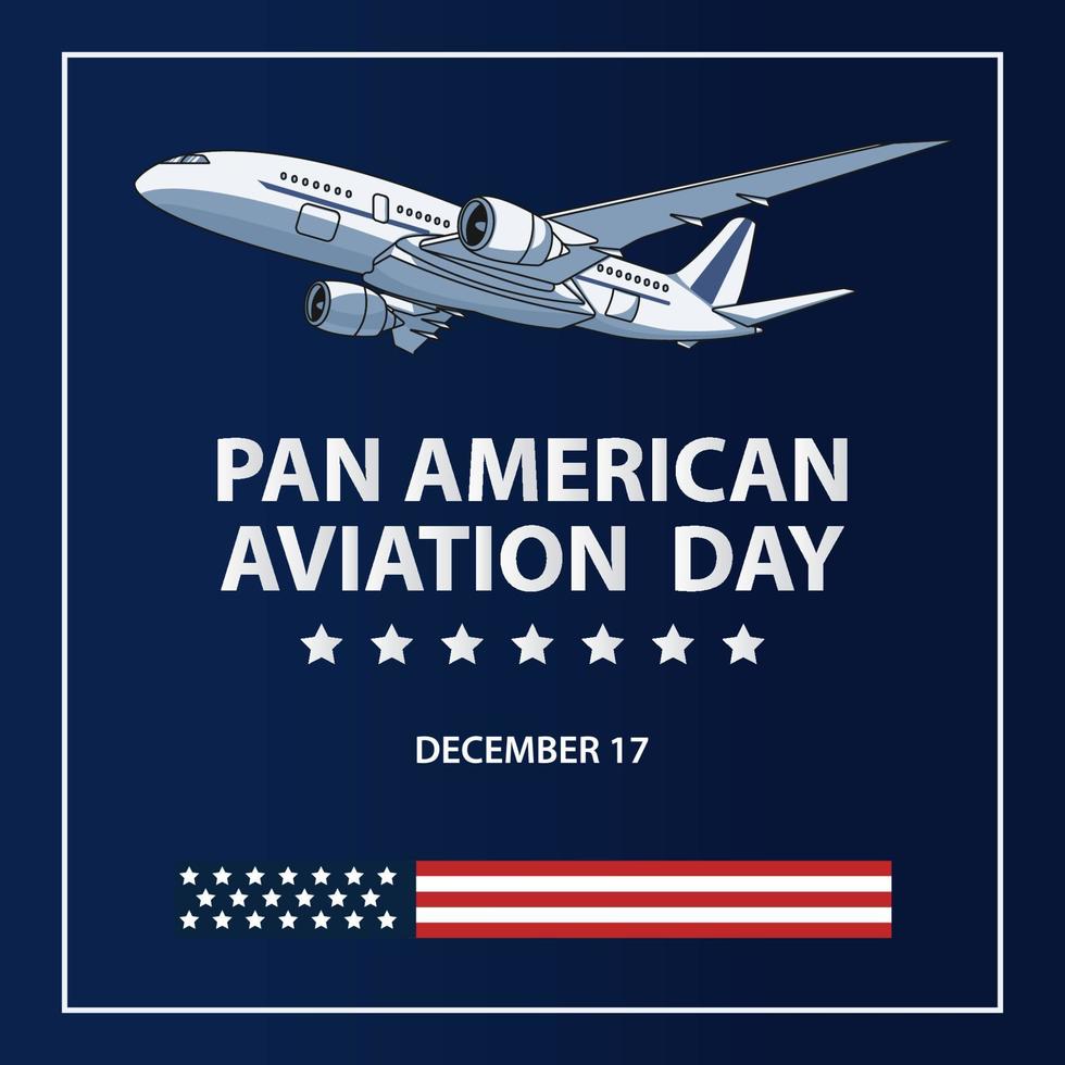 Pan American aviation day banner. Vector illustration