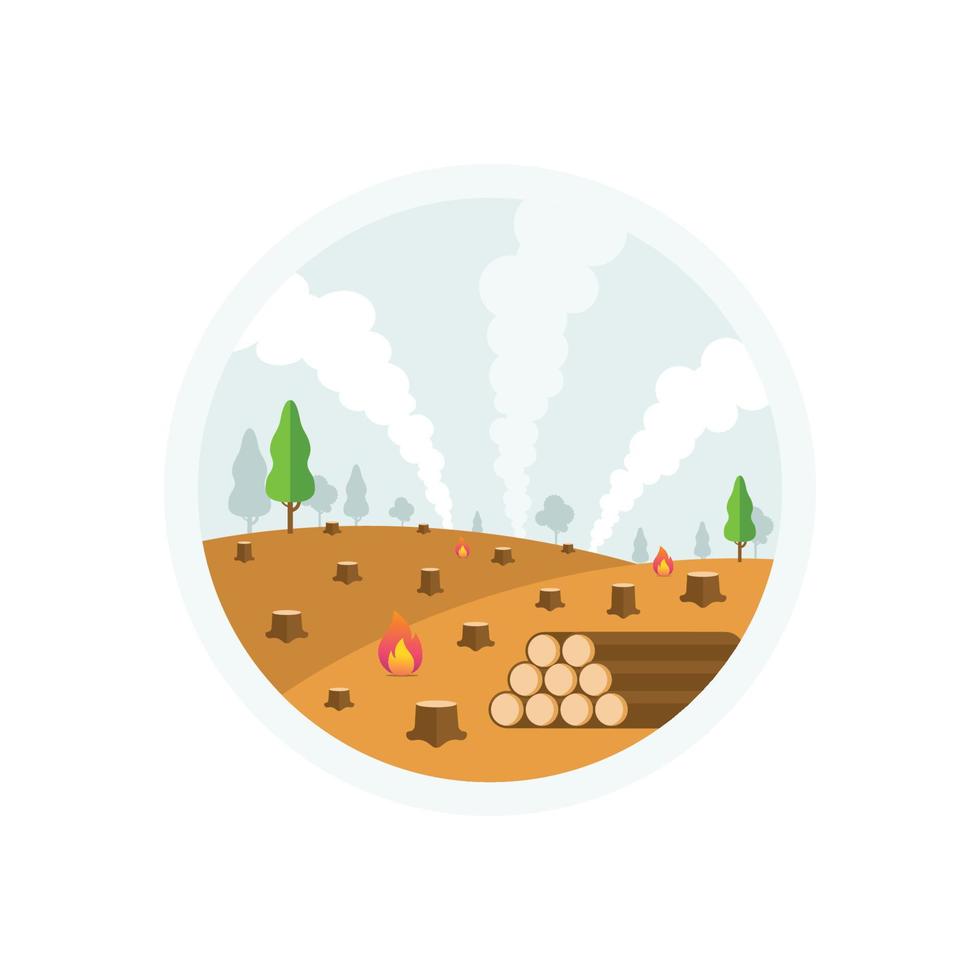 Deforestation earth design concept vector illustration