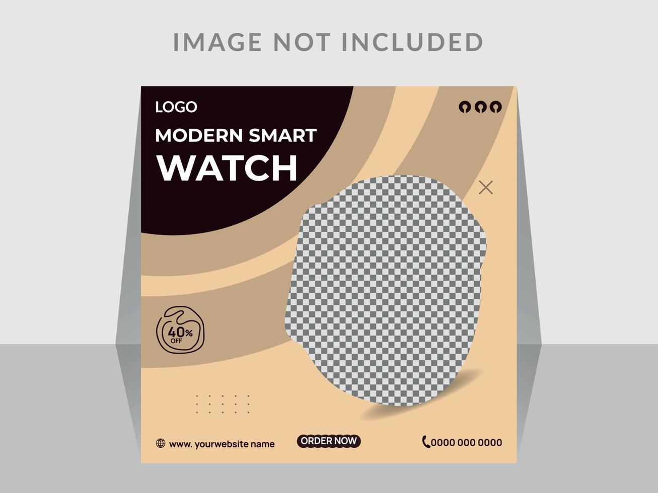 Smart Watch Social Media poster Design Template vector