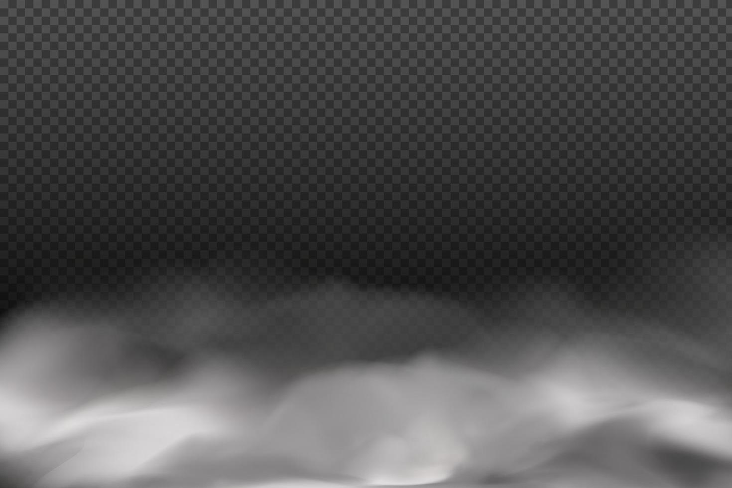 Smoke rings.White vector cloudiness ,fog or smoke on dark checkered background.Cloudy sky or smog over the city.Vector illustration.