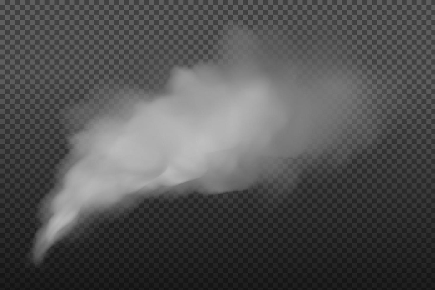 nubosidad vectorial blanca, niebla o humo sobre fondo oscuro a cuadros.cielo nublado o smog sobre la ciudad.ilustración vectorial. vector