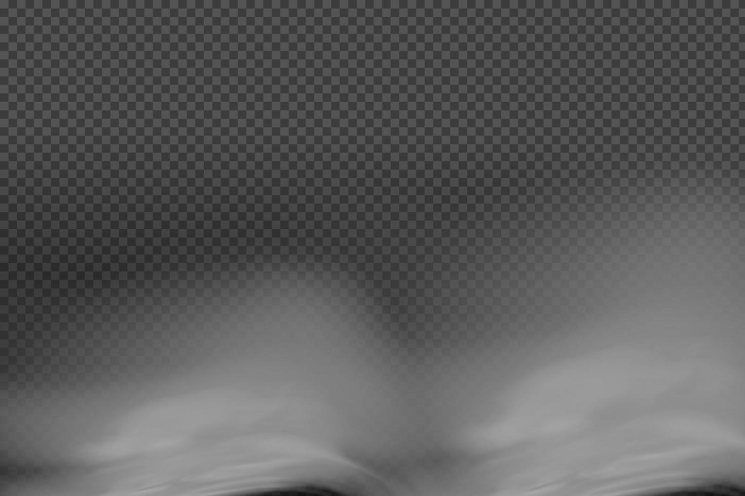 White vector cloudiness ,fog or smoke on dark checkered background.Cloudy sky or smog over the city.Vector illustration.