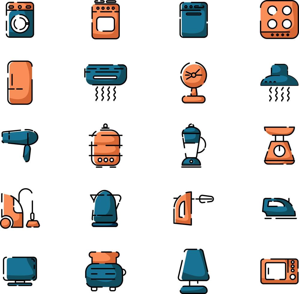 Household electronics, illustration, vector on a white background.