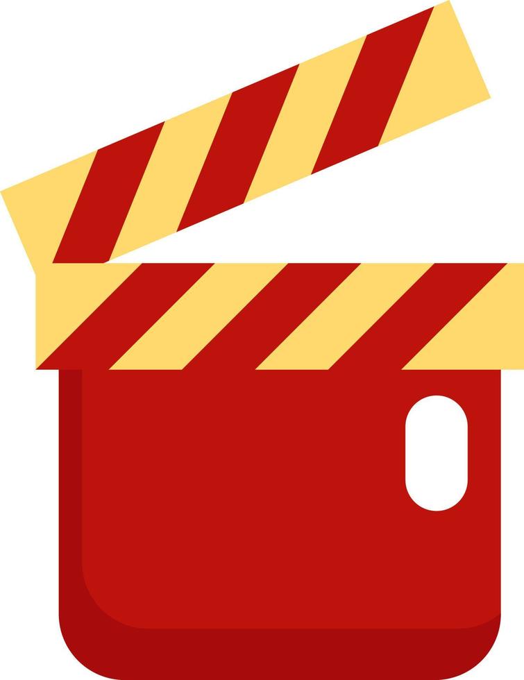 Movie clapper board, illustration, vector, on a white background. vector