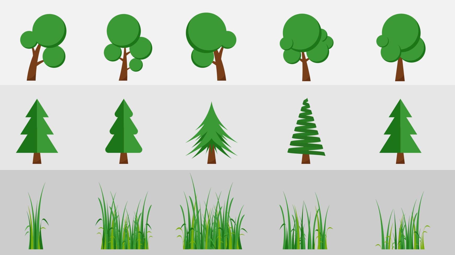 trees green trees grass trees before grass christmas tree festival vector