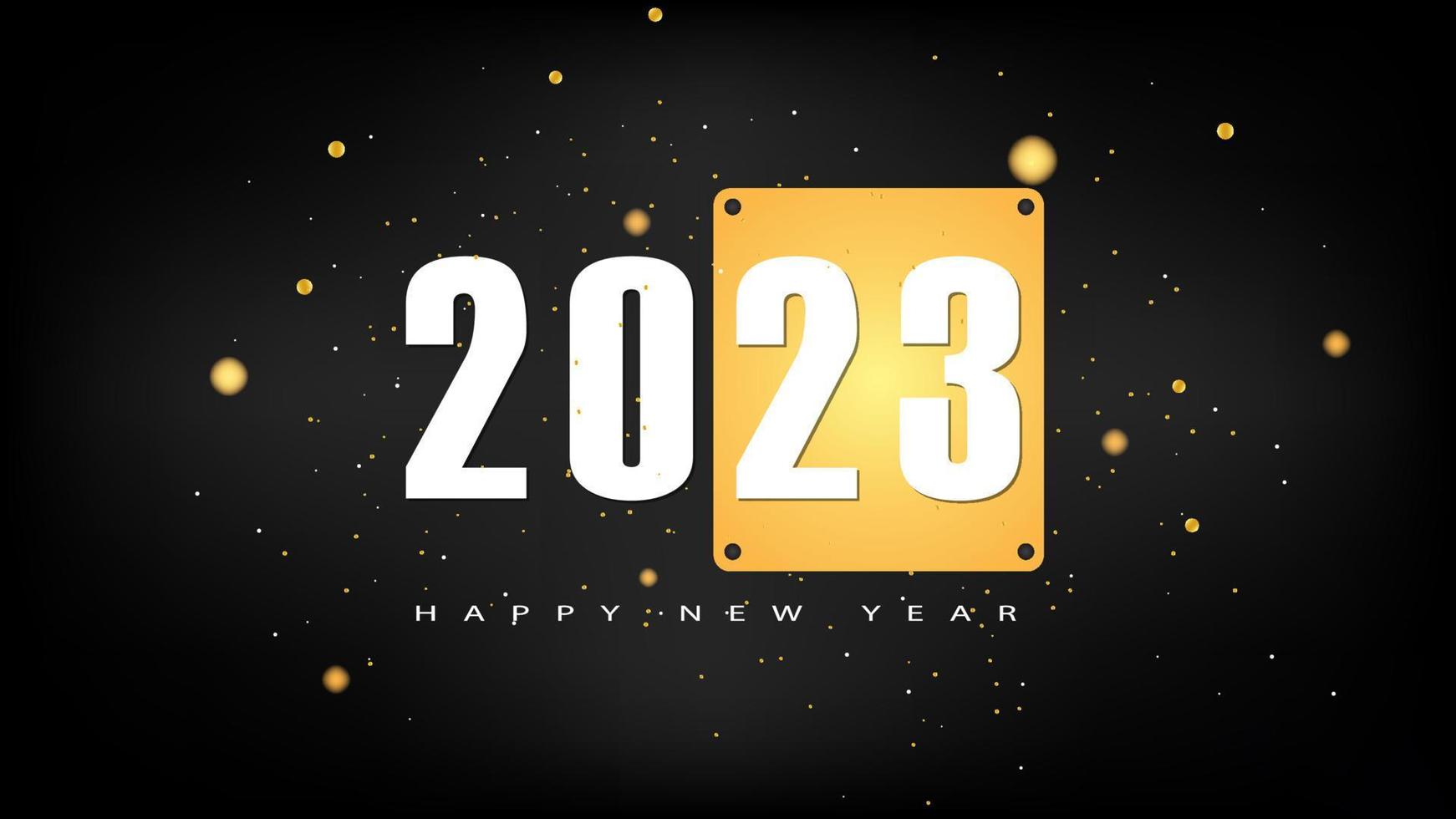 happy new year 2023 year of the rabbit trade purple in 2023 stars and balls vector