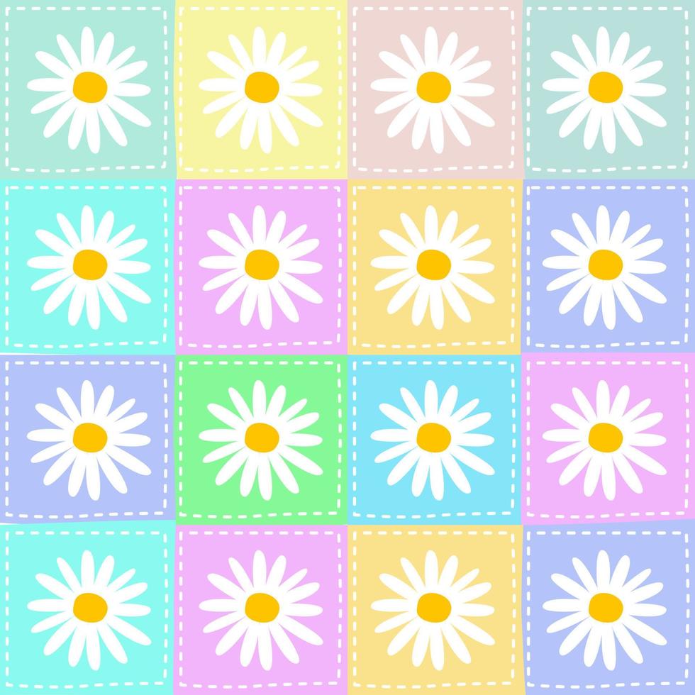 Pastel background with white flower. vector