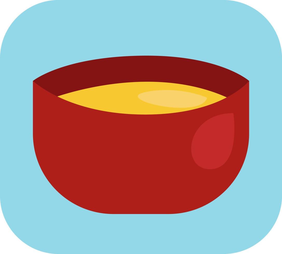 Yellow soup, illustration, vector on a white background.