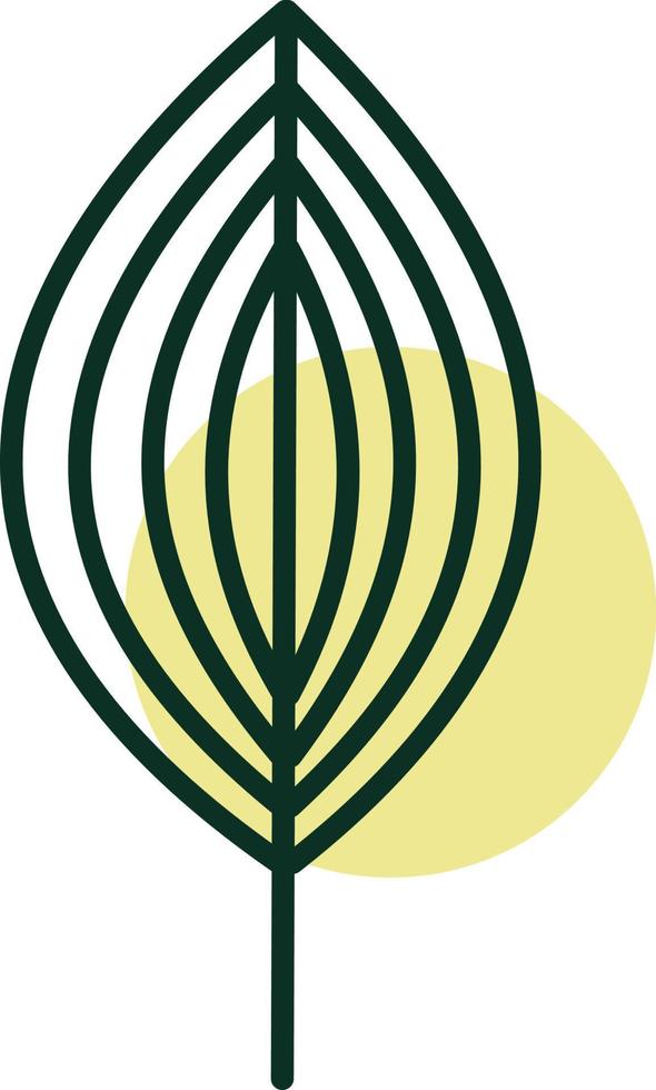 Yellow interesting seasonal leaf, illustration, vector, on a white background. vector