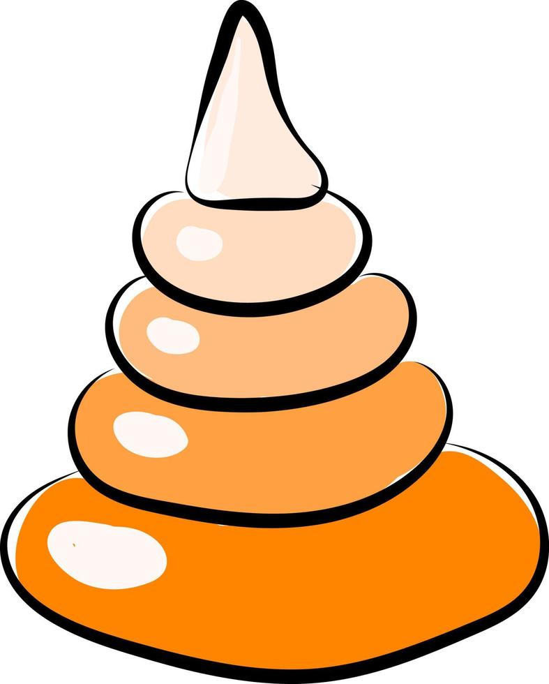 Pyramid poop, illustration, vector on white background. 13752168 Vector