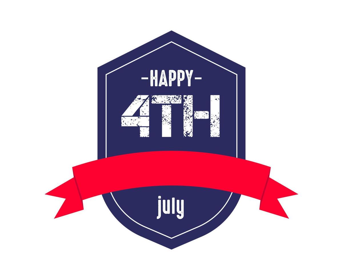 usa flag in shield, 4th of July Independence Day background. vector