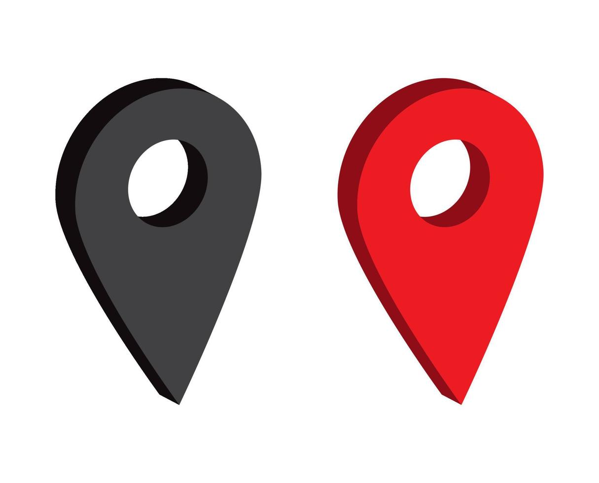 puntero del mapa de navegación gps, ilustración del icono 3d de ubicación, icono de marcador de mapa vectorial 3d vector