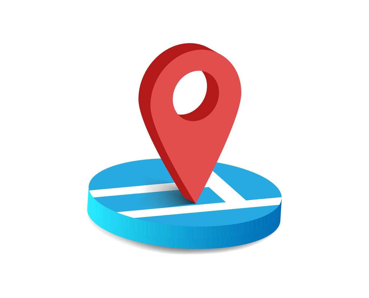 gps navigation map pointer, Location 3d icon illustration, 3D Vector map marker icon