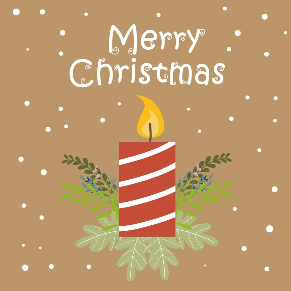 Merry christmas and new year card with cute characters on brown background vector