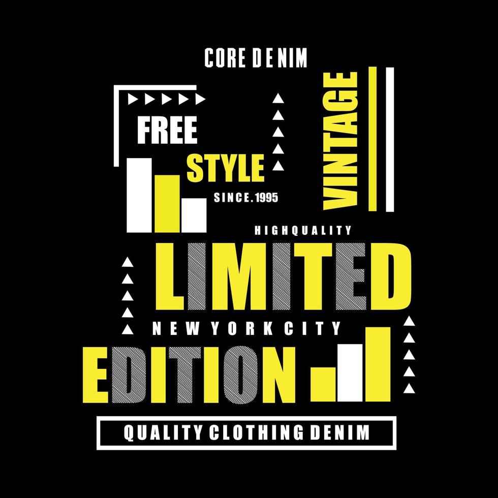 Limited Edition typography design t-shirt print vector illustration