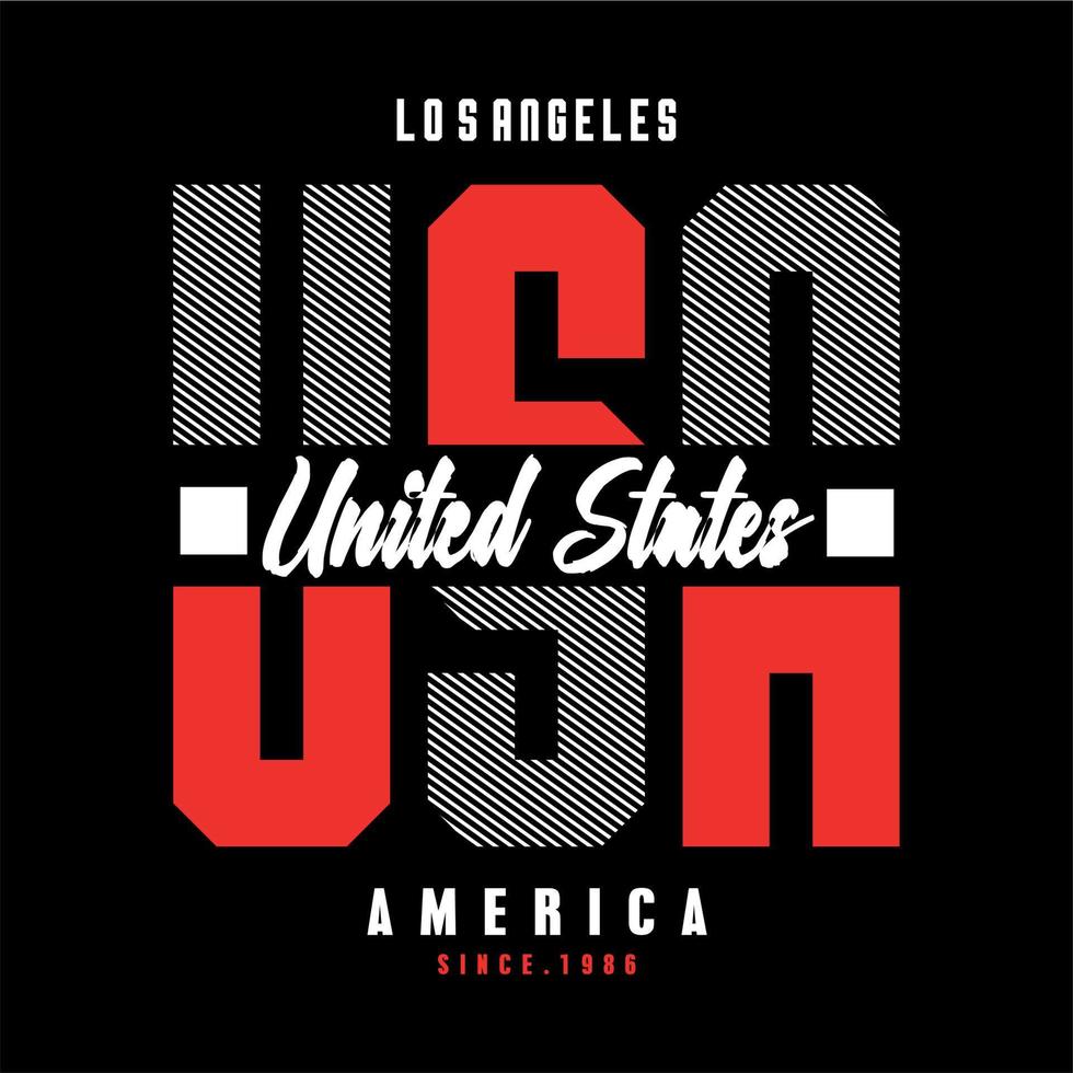 United States typography design t-shirt print vector illustration