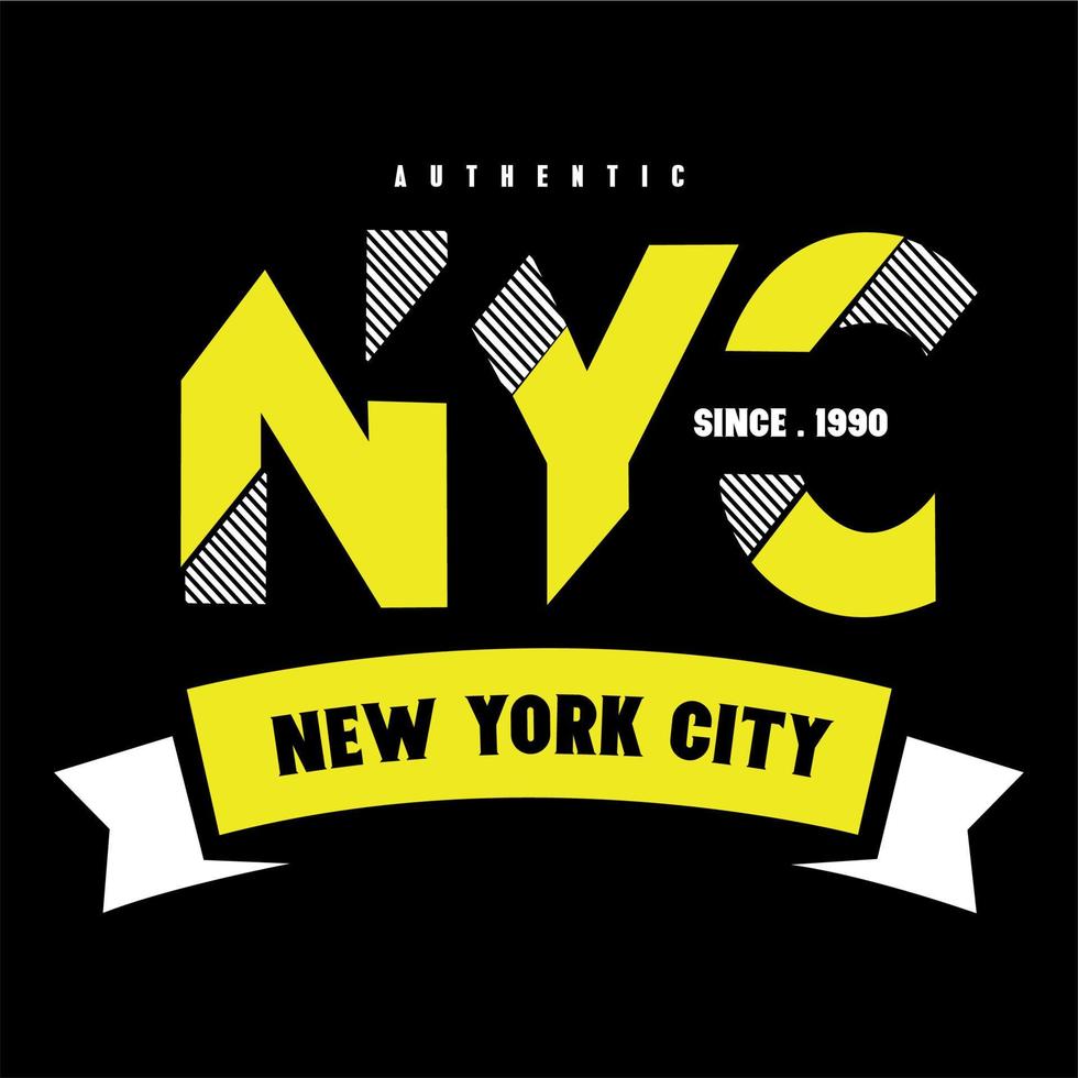 New york typography design t-shirt print vector illustration